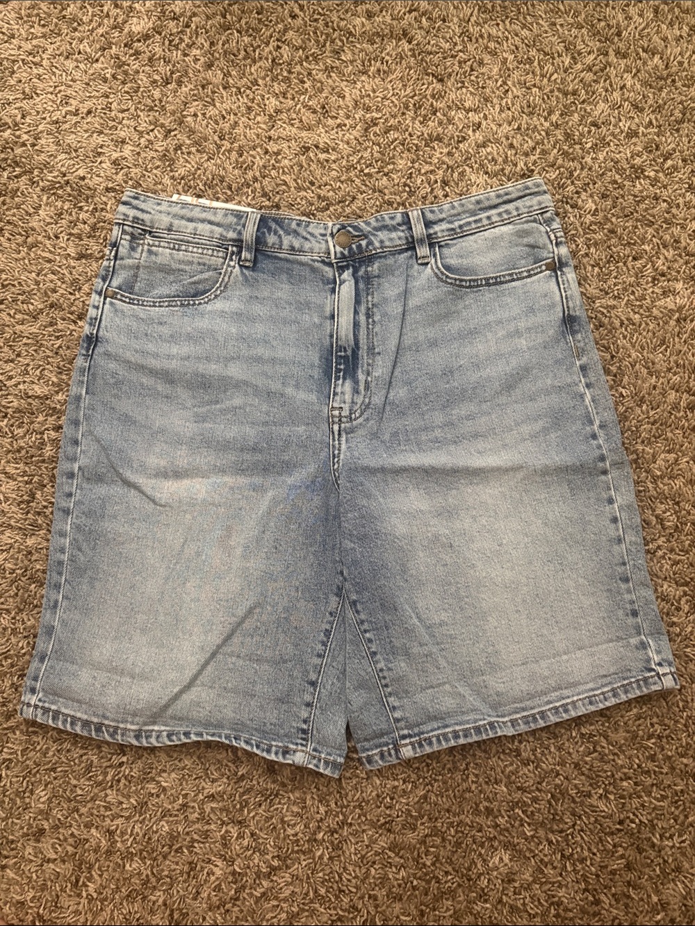 Wrangler Light Blue High Waist Denim Shorts
